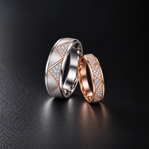 男女對戒→小鑽 